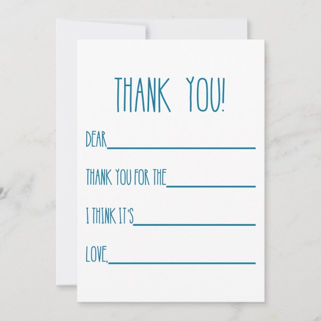 Thank You Cards for Boys (Front)