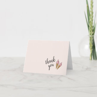 Thank You Cards - Ice Cream Party