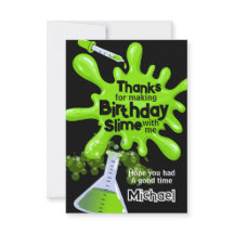 Thank You Cards Mad Science Slime Making Party