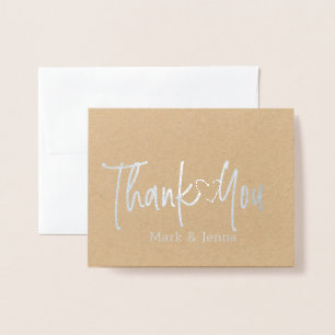 Thank You Cards Wedding Couples Script Open Heart