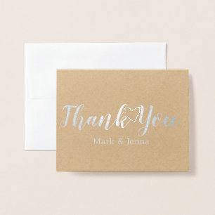 Thank You Cards Wedding Script Open Heart