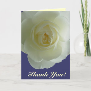 Thank You Cards White Flowers Custom Greeting Card