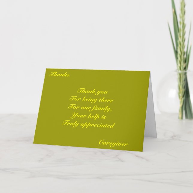 Thank you caregiver (Front)