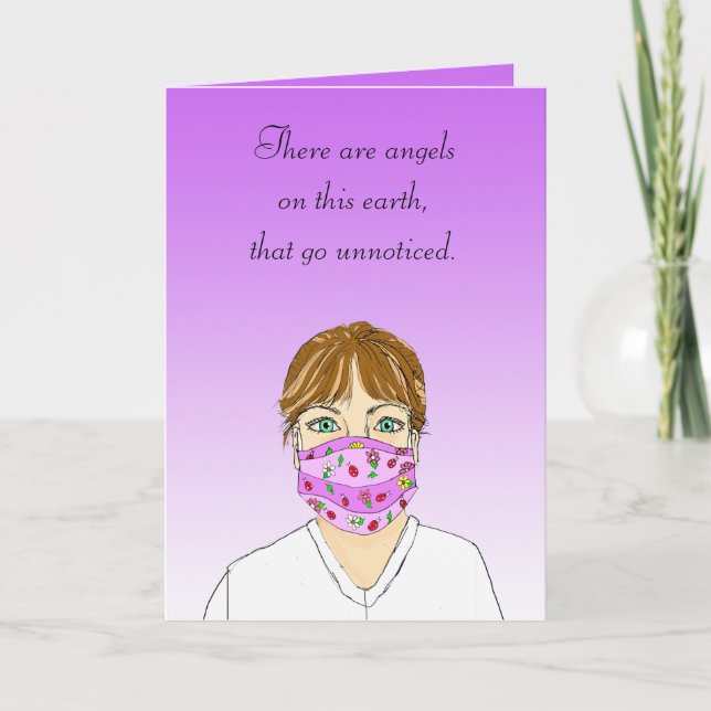 Thank you Caregiver, You are my Angel Card (Front)