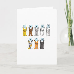 Thank You cartoon cats .