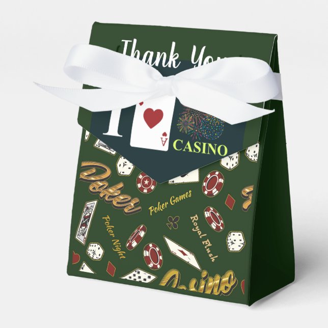 Thank You Casino Fun Favor Box (Front Side)