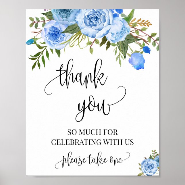 Thank You Celebrating with Us Favours Poster (Front)