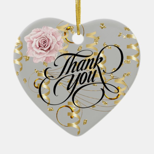 Thank You Ceramic Ornament (Front)