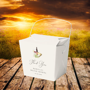 Thank You Charcuterie Wine & Cheese Bridal Shower Favor Box