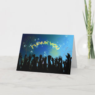 Thank you cheering crowds card
