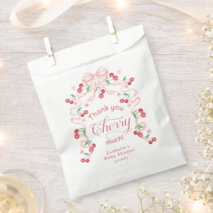 Thank you Cherry Much Cherry on top Thank you card Favour Bag
