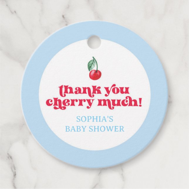Thank You Cherry Much Favour Tags (Front)
