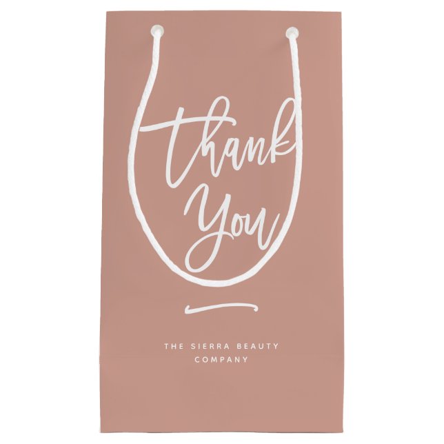 Thank You | Chic Terracotta Retail Shopping Bag (Front)