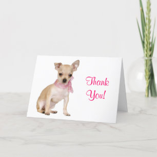 Thank You Chihuahua Puppy Dog Greeting Card
