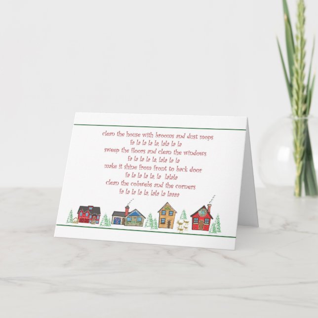 Thank you Christmas card Maid or Cleaning Service (Front)