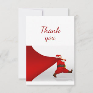 Thank You Christmas Funny Santa  Card