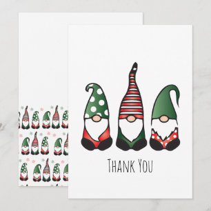 Thank You Christmas Gnome Pattern Card