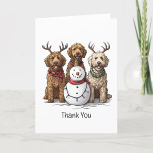 Thank You Christmas Goldendoodle Dogs