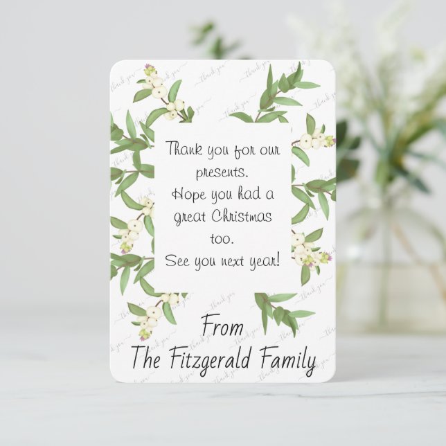Thank You Christmas Holiday Custom Personalized (Standing Front)