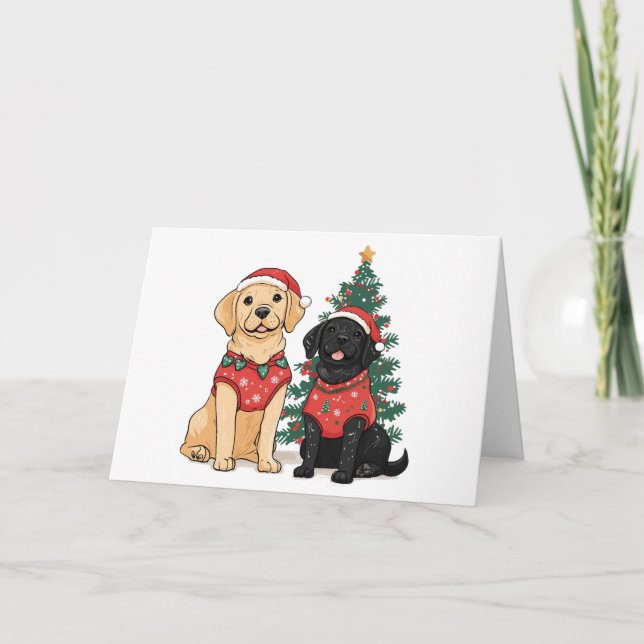 Thank You Christmas Labrador Retriever Dogs (Front)
