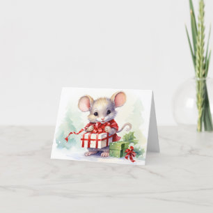 Thank You Christmas Mouse On White