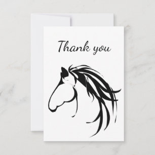 Thank You Classic Horse Farm Animal Card