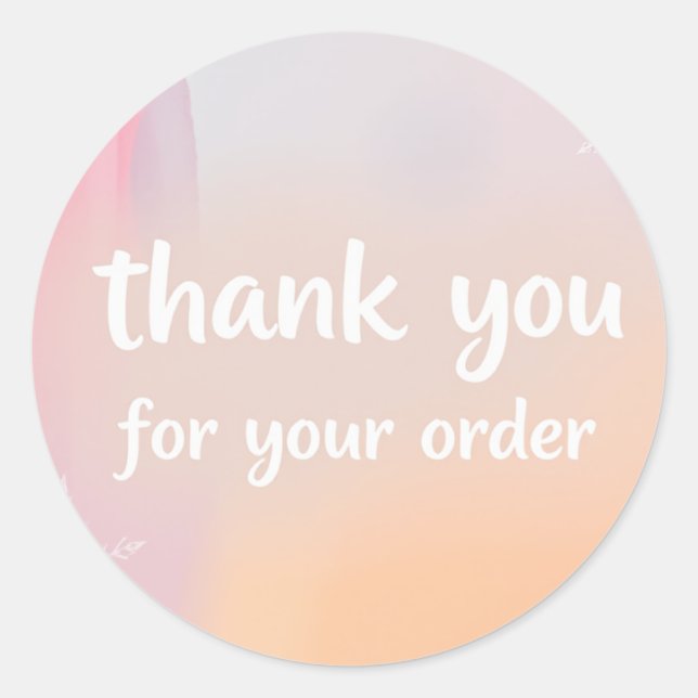 thank you  classic round sticker (Front)
