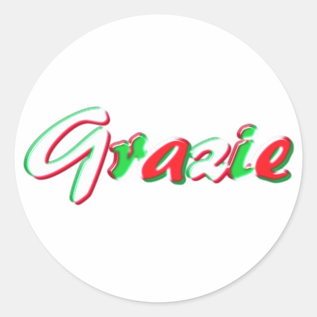 Thank You Classic Round Sticker (Front)