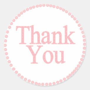 Thank You Classic Round Sticker