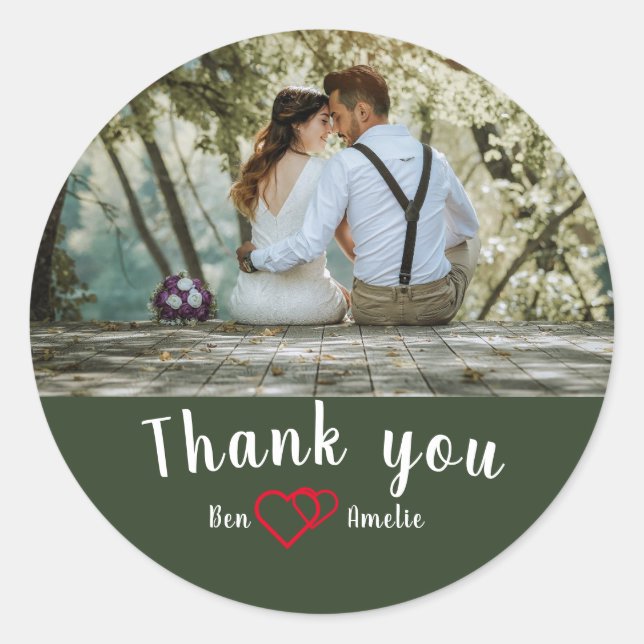 Thank You Classic Round Sticker (Front)