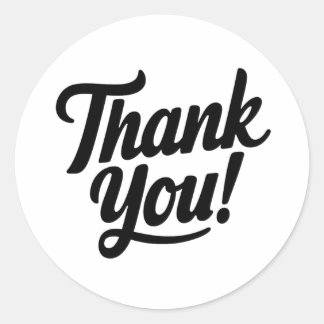 Thank You! Classic Round Sticker