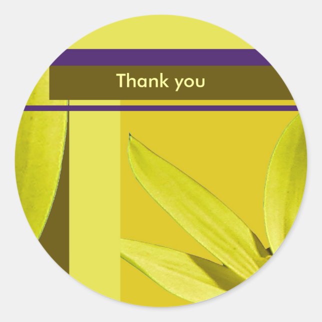 Thank you classic round sticker (Front)