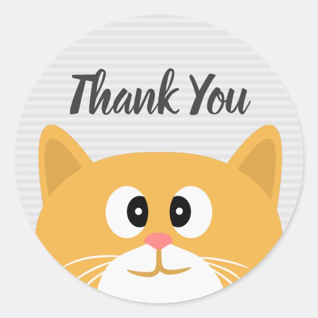 Thank You Classic Round Sticker (Front)