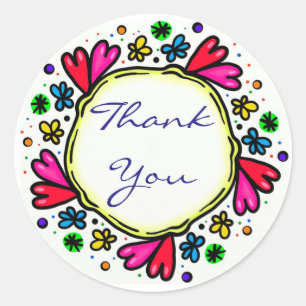 Thank You Classic Round Sticker