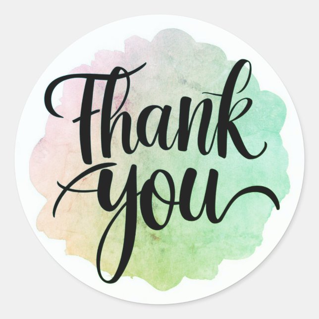 Thank You Classic Round Sticker (Front)