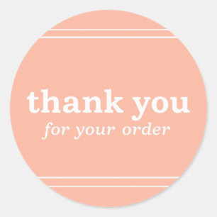 thank you  classic round sticker