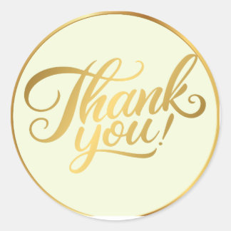 Thank you classic round sticker
