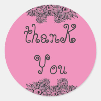 Thank You Classic Round Sticker