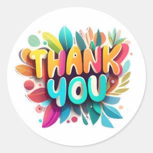 Thank You Classic Round Sticker