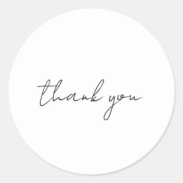 Thank you classic round sticker (Front)