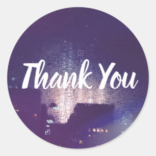Thank you classic round sticker