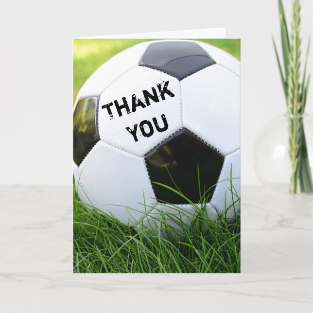 Thank You Classic Soccer Ball Card (Front)