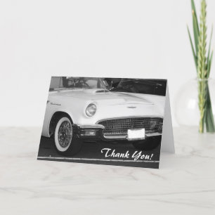 Thank You Classic White T-bird greeting card