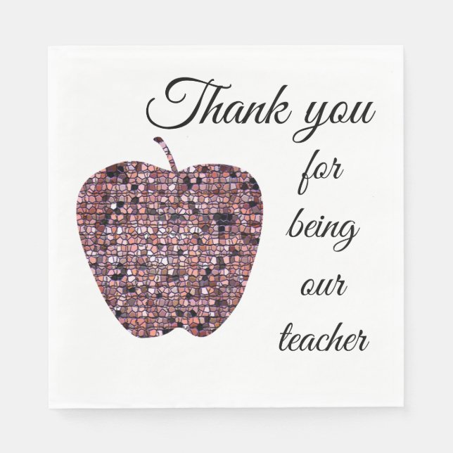 Thank You Classroom Appreciation School Year-end Napkin (Front)