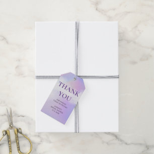 Thank you Cloud 9 Pastel Gradient Bridal Shower Fa Gift Tags