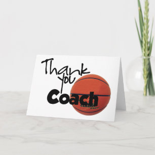 Thank You Coach, Basketball Card