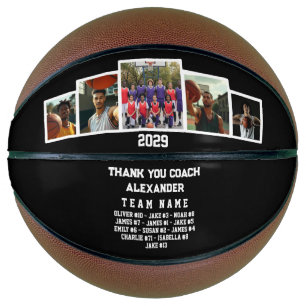 Thank You Coach Basketball Gift with Custom Photos