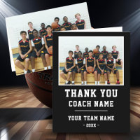 Thank you Coach Big Card Team Name Photo