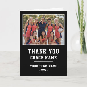 Thank you Coach Card Team Name Photo