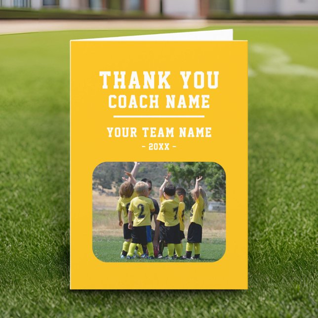 Thank you Coach Card with Team Name Photo (Creator Uploaded)
